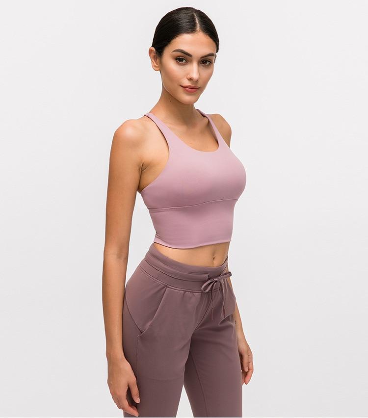 Fitness Crop Top mit wattierten Cups - verschiedene Farben - GYMAHOLICS