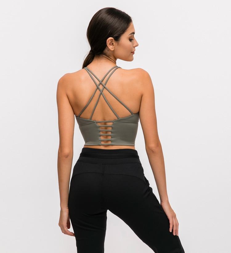 Fitness Crop Top mit wattierten Cups - verschiedene Farben - GYMAHOLICS