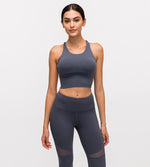 Fitness Crop Top mit wattierten Cups - verschiedene Farben - GYMAHOLICS