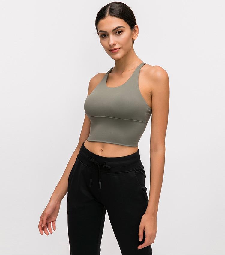 Fitness Crop Top mit wattierten Cups - verschiedene Farben - GYMAHOLICS