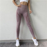 Nahtlose High-Waist Sport Leggings "Coral" - GYMAHOLICS