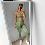 Fitness Set "Boho", 2-teilig - Sport BH & Leggings - GYMAHOLICS