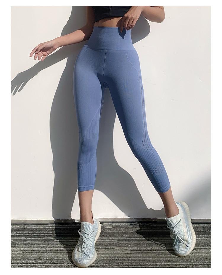 High Waist Fitness Leggings "Acy" - 3/4 Länge - GYMAHOLICS