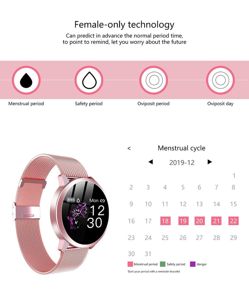 Ladies Smart Watch "Mory" - Fitness Tracker in trendigen Designs - GYMAHOLICS