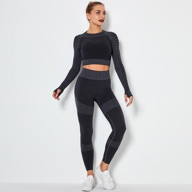 Workout Set "Nath", 2-teilig - Leggings & Crop Top - GYMAHOLICS