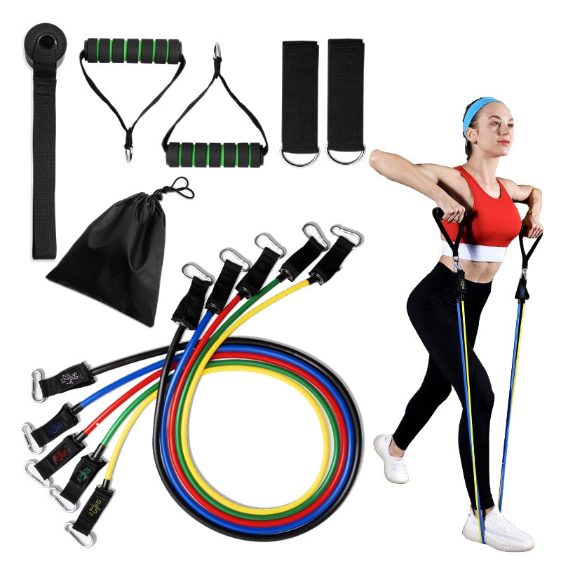 Resistance Bands - Set of 17 Pieces