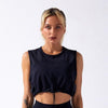 Crop Top "Gue" - mit Kordelzug - GYMAHOLICS