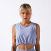 Crop Top "Gue" - mit Kordelzug - GYMAHOLICS