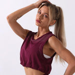 Crop Top "Gue" - mit Kordelzug - GYMAHOLICS