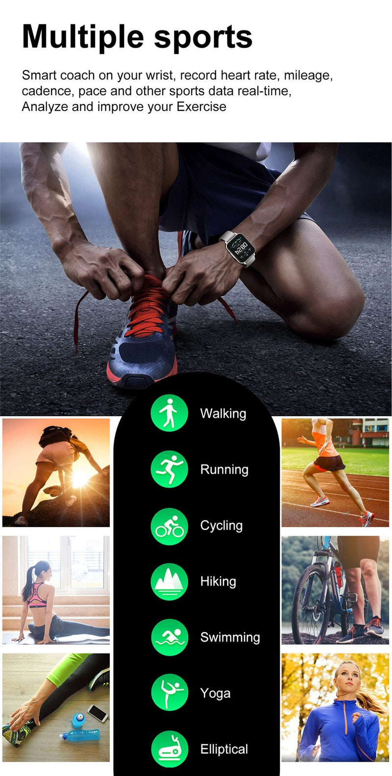 Fitness Smartwatch "Faiz" - Großes Display - GYMAHOLICS