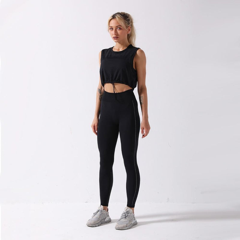 Fitness Set "Vas" - Crop Top & Leggings - GYMAHOLICS