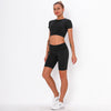 Fitness Set "Juna" - Crop Top & Biker Shorts - GYMAHOLICS