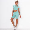 Fitness Set "Juna" - Crop Top & Biker Shorts - GYMAHOLICS