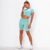 Fitness Set "Juna" - Crop Top & Biker Shorts - GYMAHOLICS